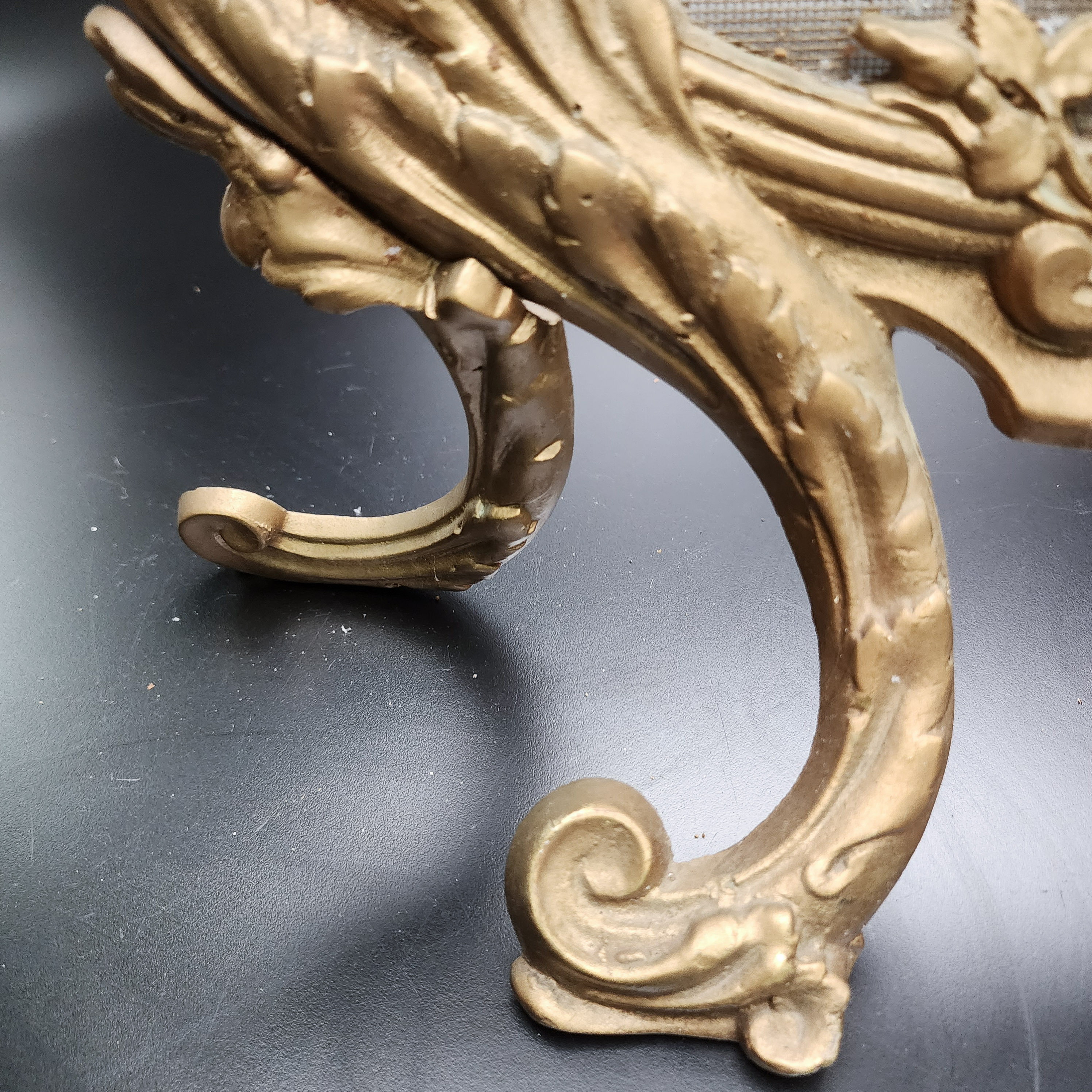 Antique 1800s Brass French Rococo Style Fireplace Screen 29x28 ✨ - Picture 3 of 11