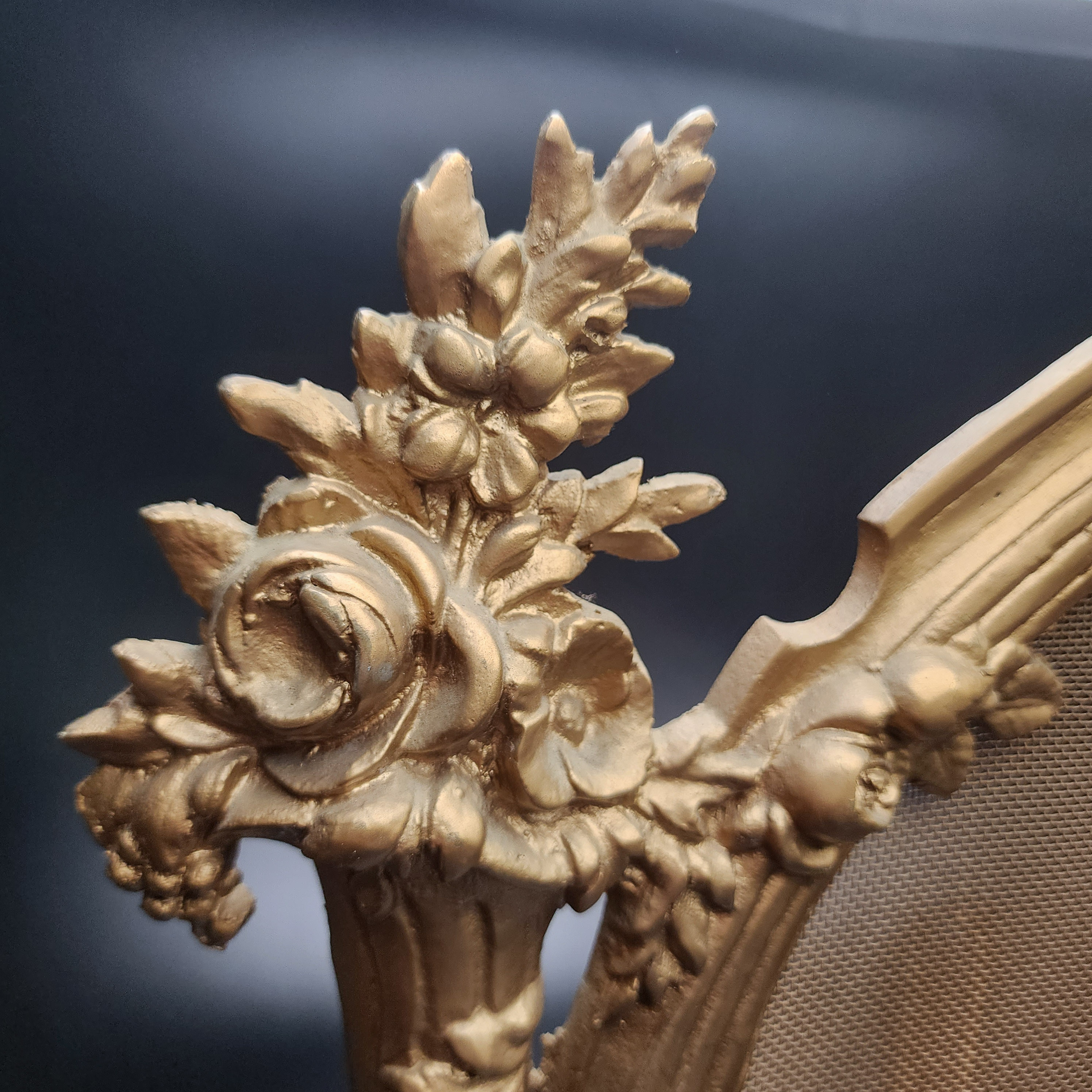 Antique 1800s Brass French Rococo Style Fireplace Screen 29x28 ✨ - Picture 4 of 11